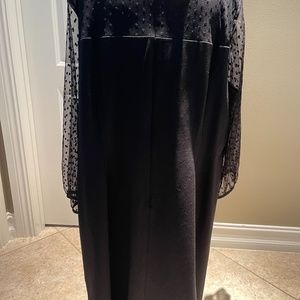 Talbots Size 22w Black Cocktail Dress. NWT